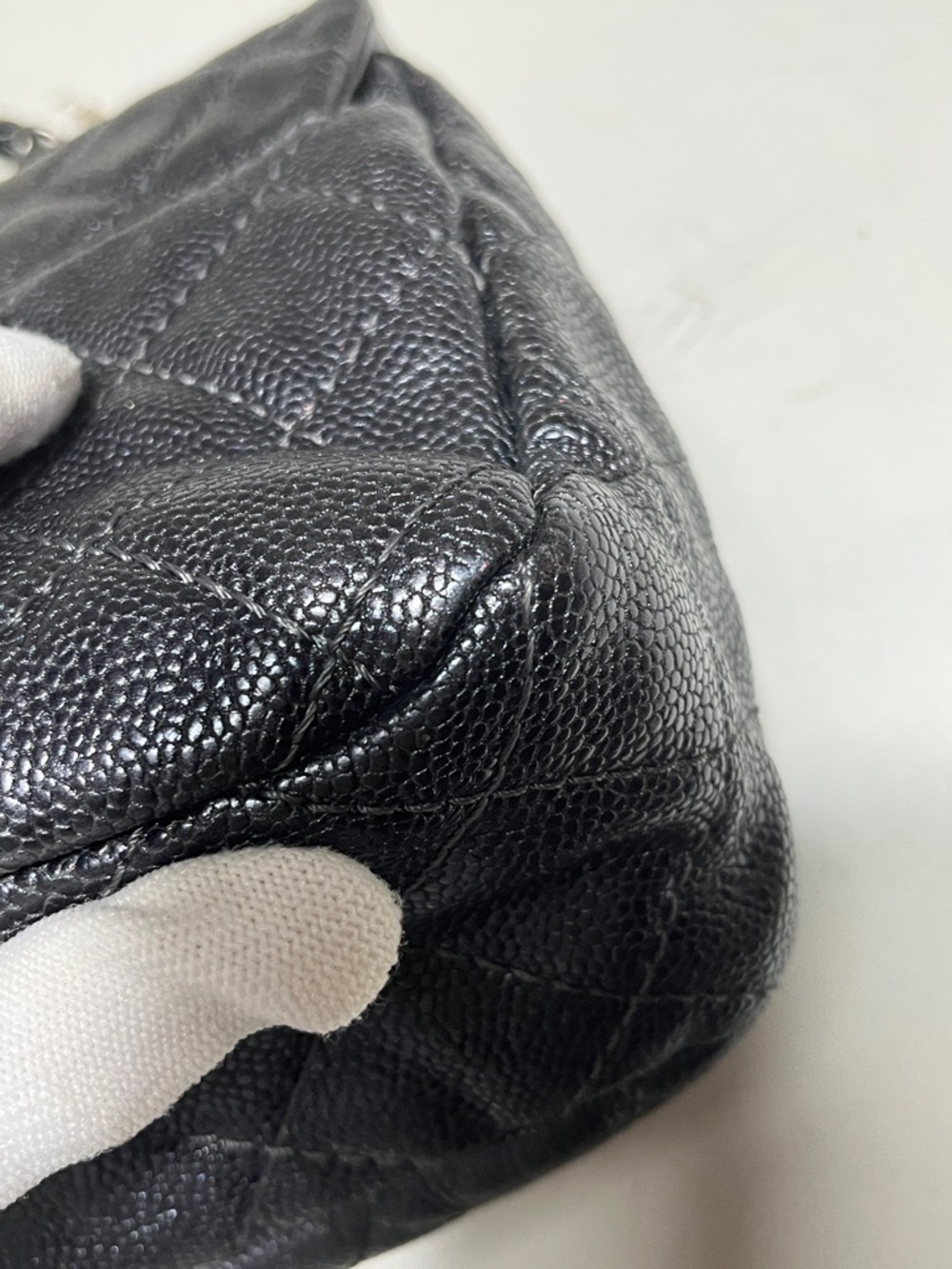 CHANEL Quilted Caviar Leather Jumbo Airplane Double Flap Shoulder Bag - Picture 8 of 16